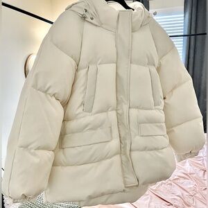 Cream Oversized Puffer Marshmallow Coat size XL
